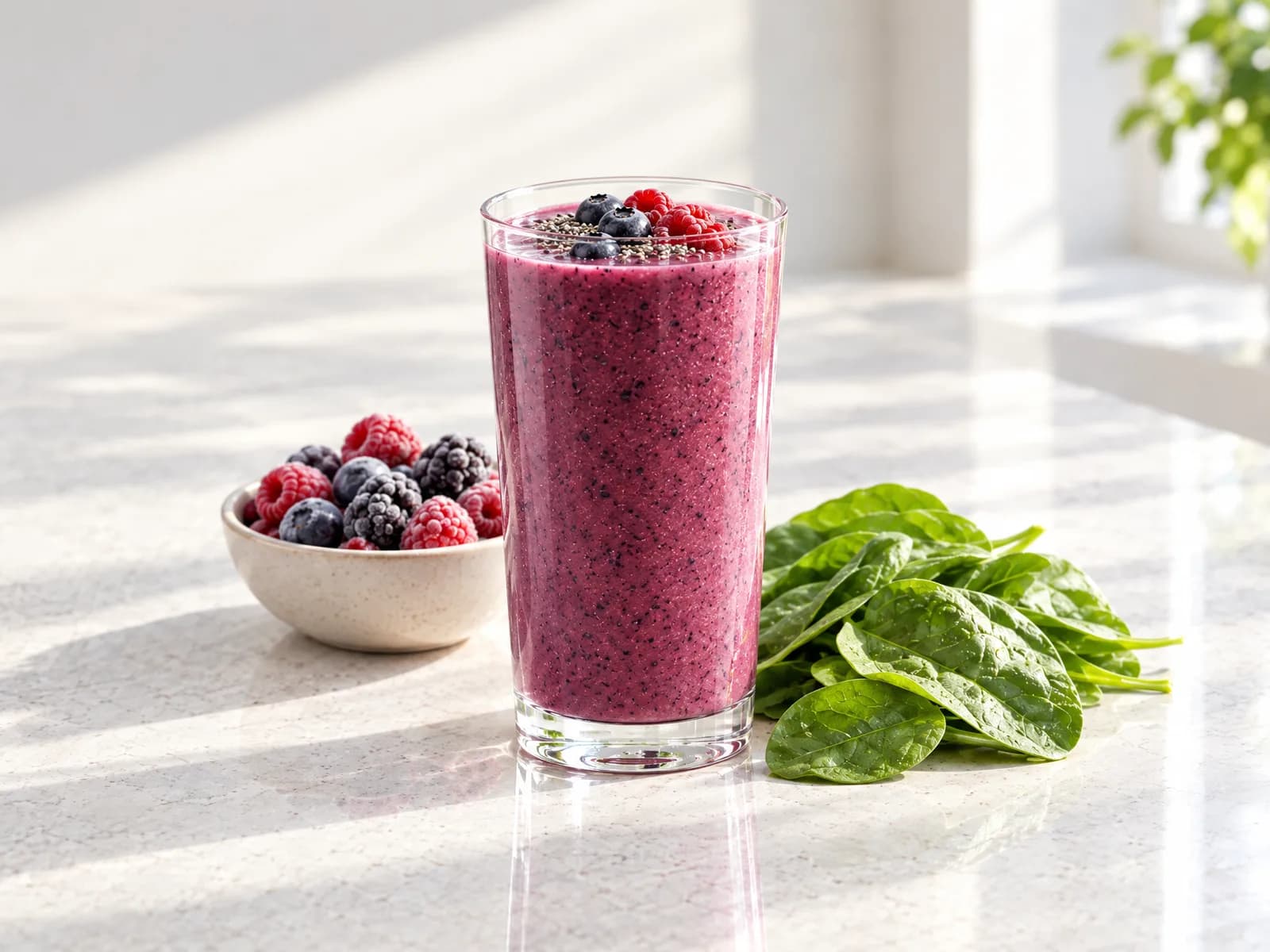 Berry Protein Smoothie to Break Your Fast