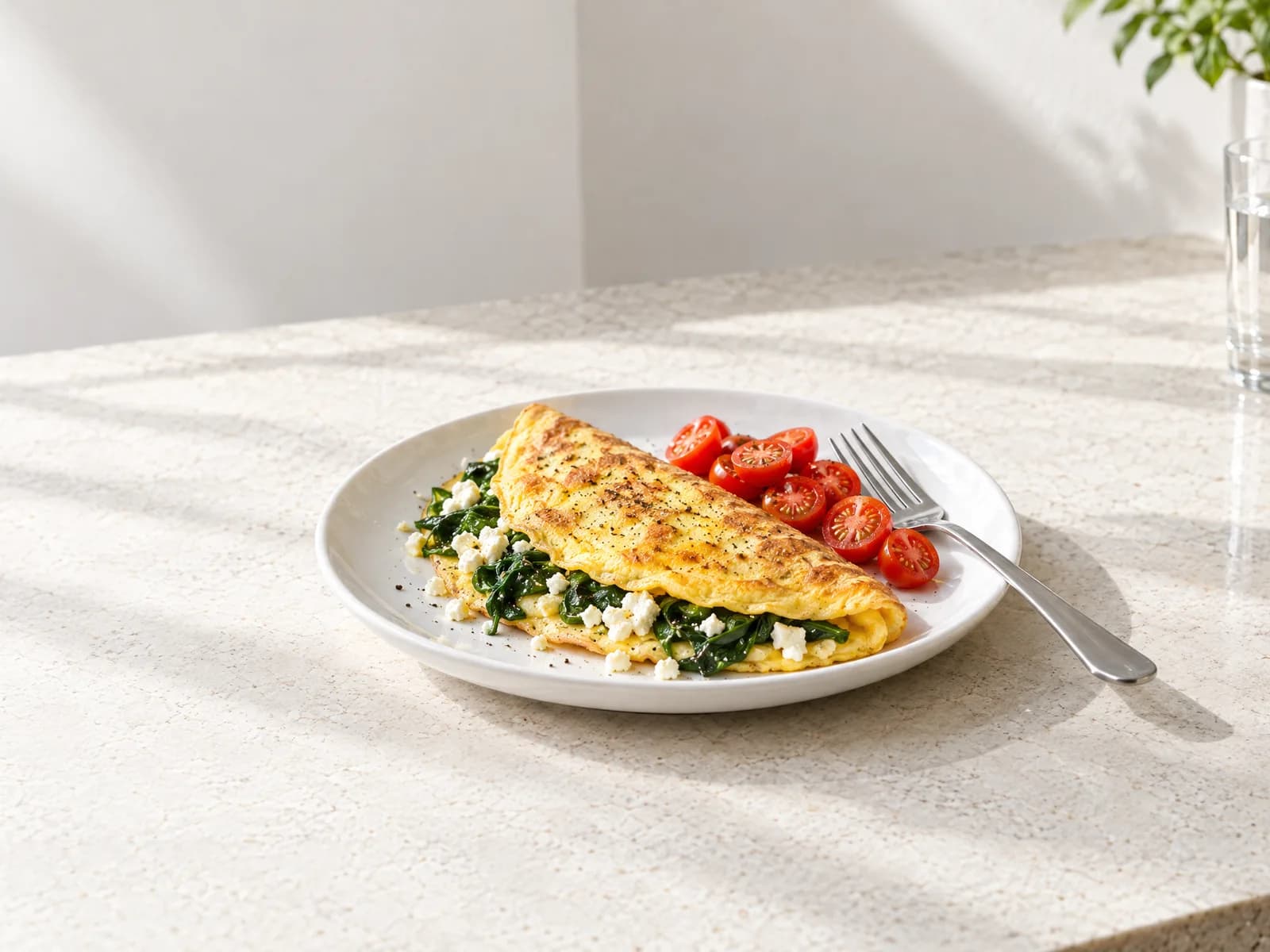 Spinach and Feta Omelet